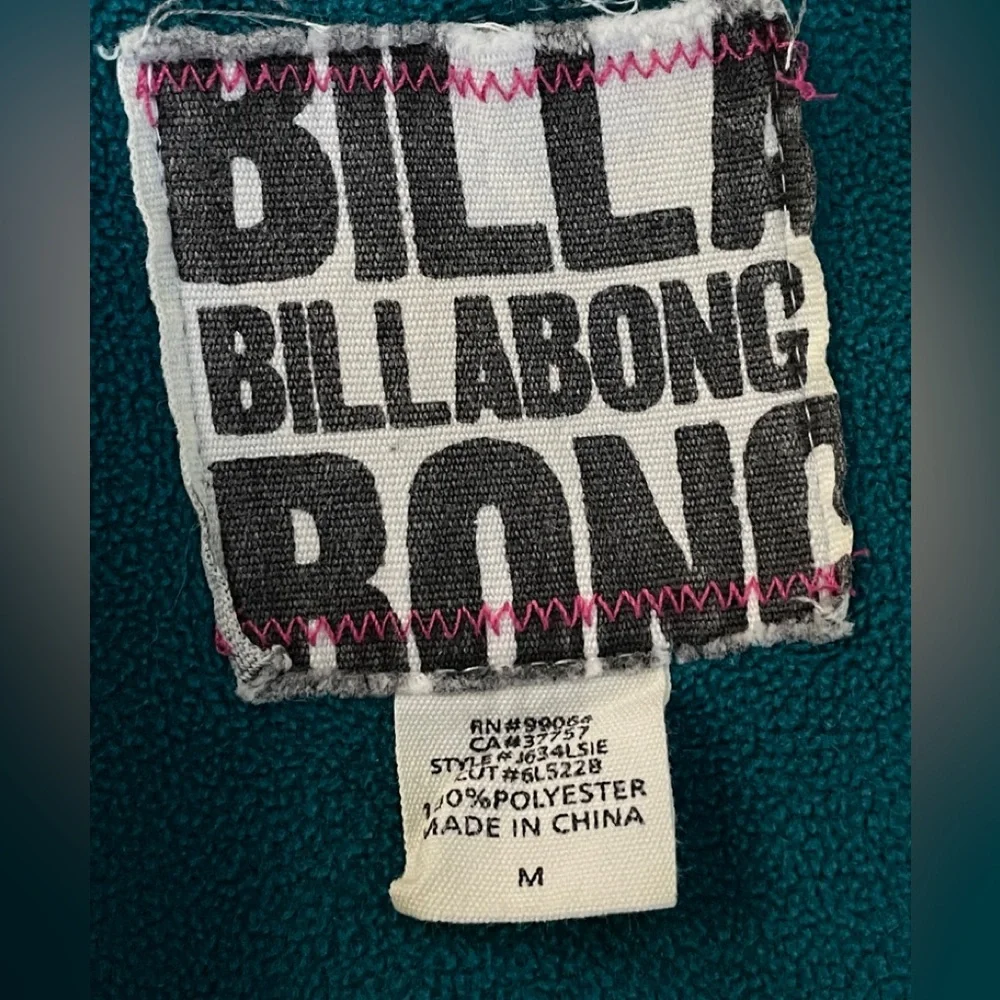 Billabong  print fleece lined hoodie M